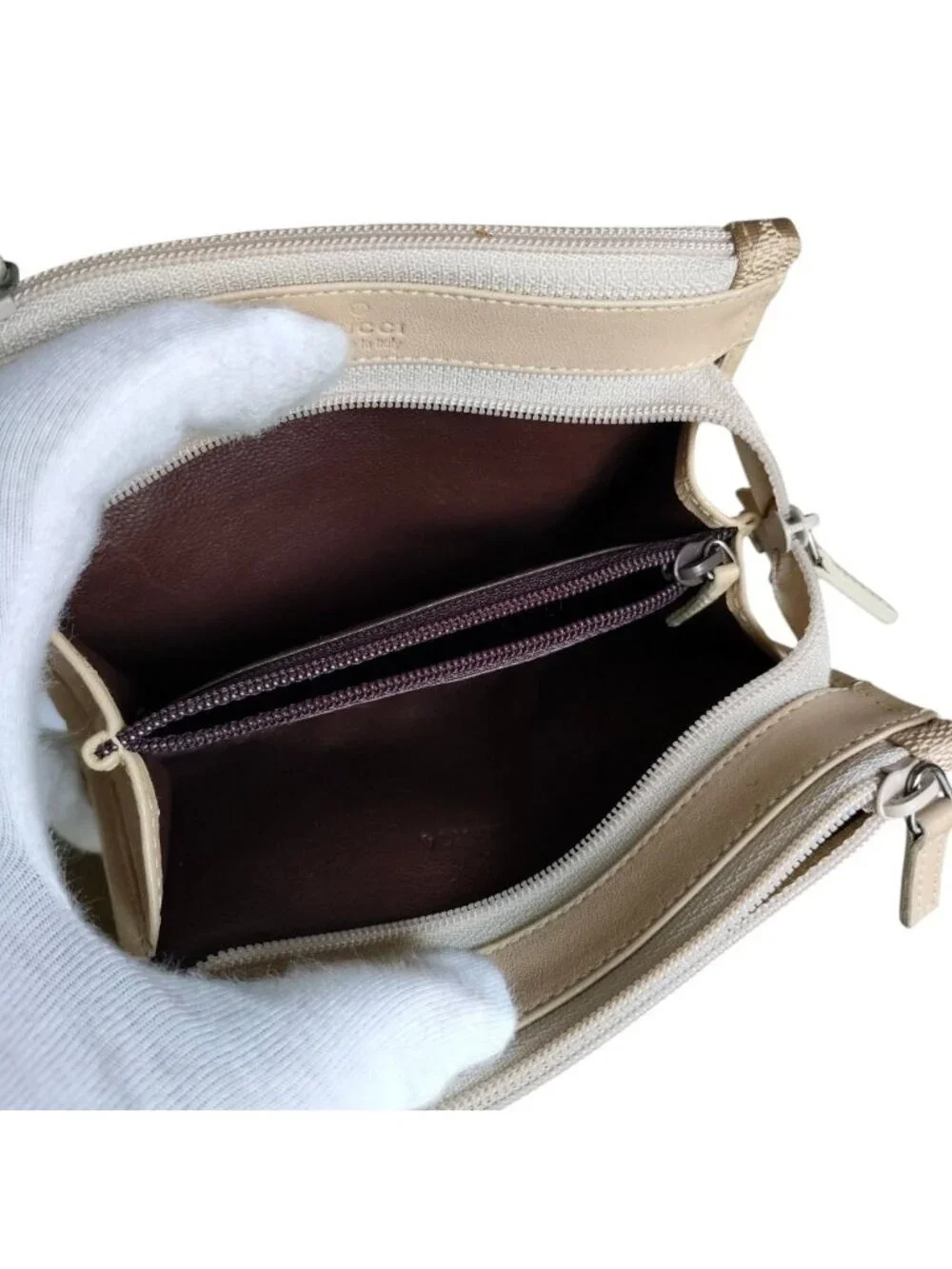 Gucci GG Canvas Coin Card Case Wallet Purse 030 Beige